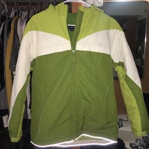 Thick green lands end jacket